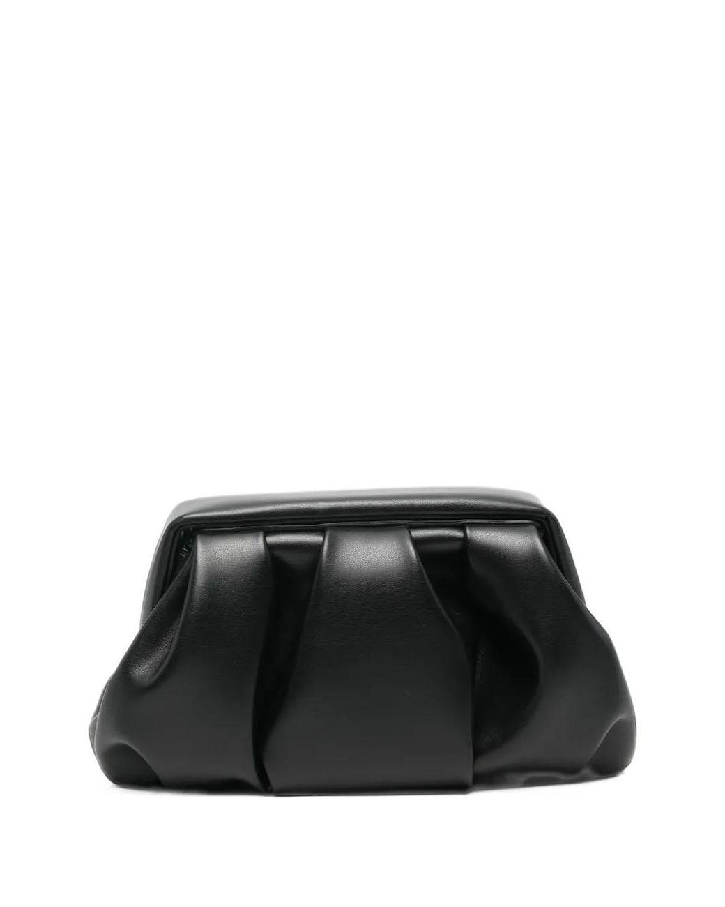 THEMOIRÈ Black Athena Ruched Pochette Bag