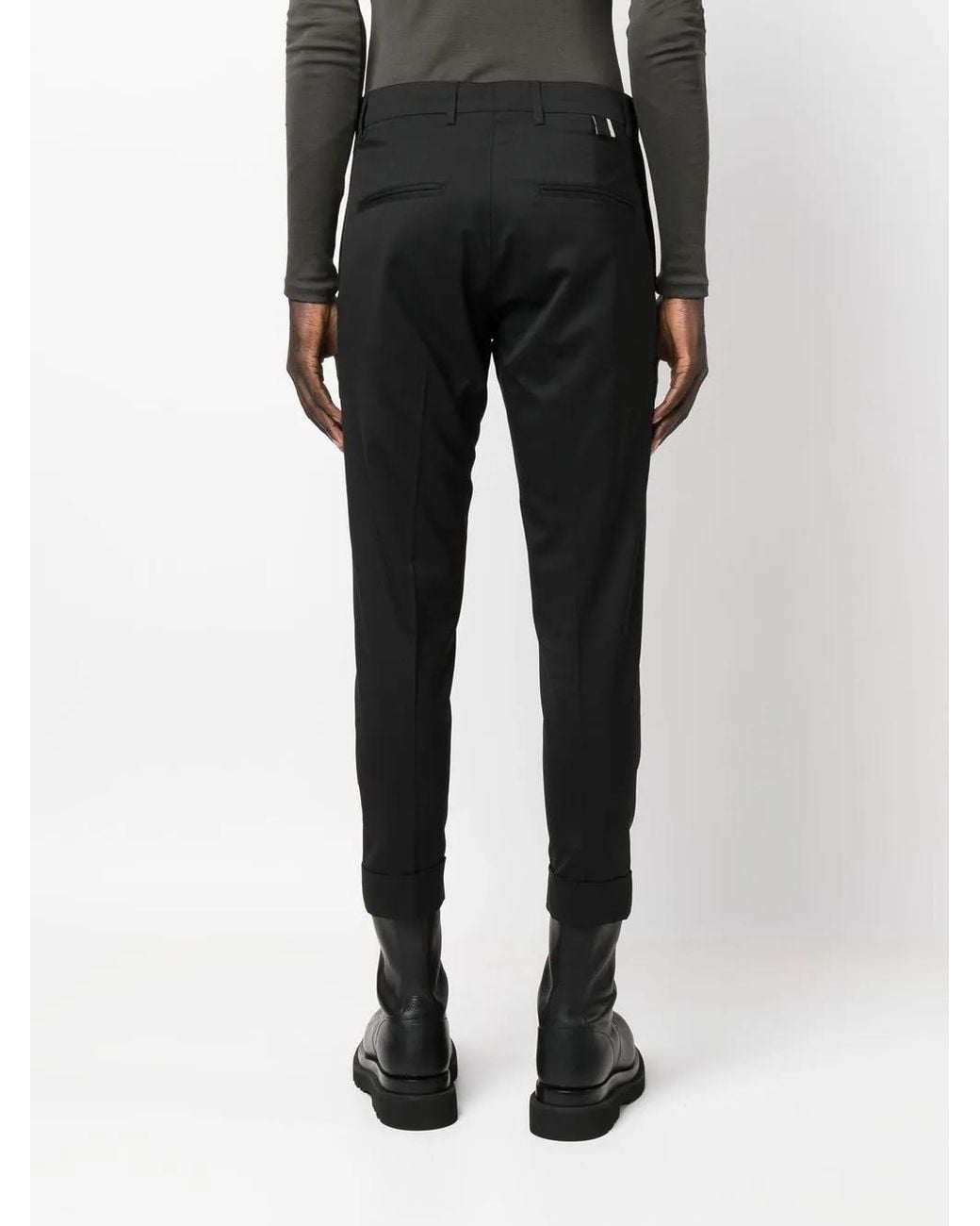 Low Brand Black Straight-Leg Trousers for men