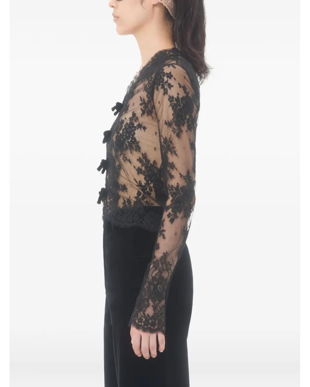 Top Con Inserti di Valentino Garavani in Black