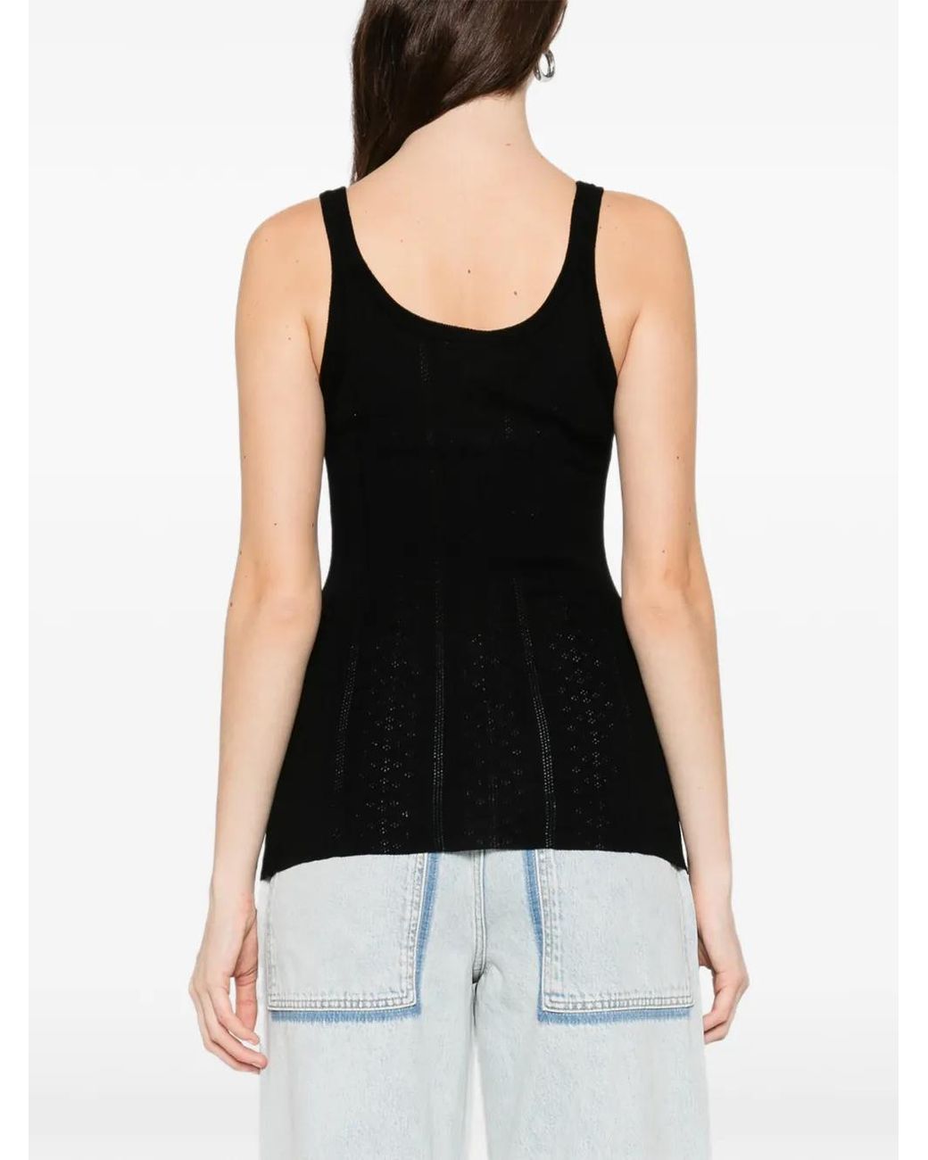 Herskind Black Ribbed-Trims Vest