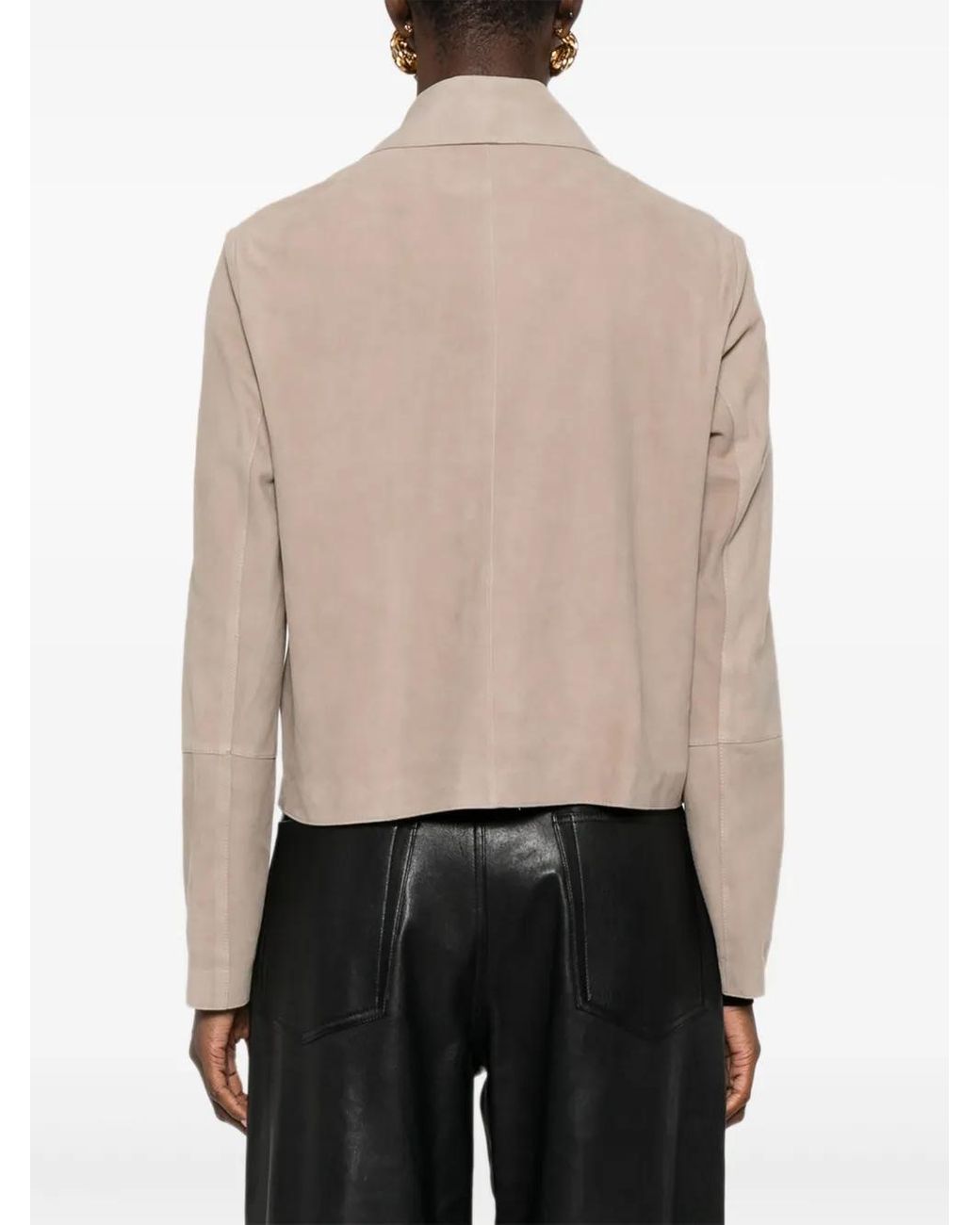 Arma Natural Emy Button Suede Jacket