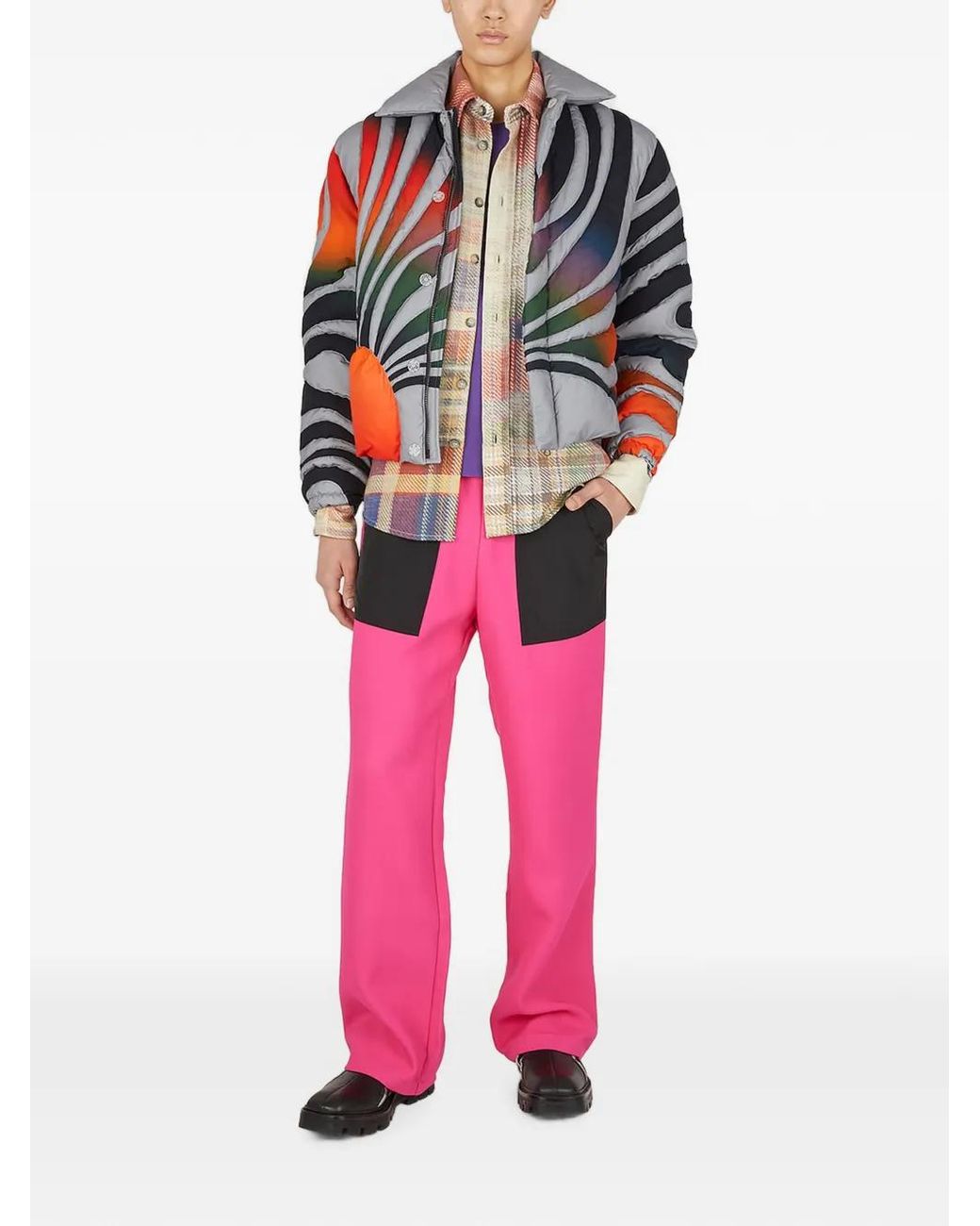 (DI)VISION Pink Patch-Pocket Trousers