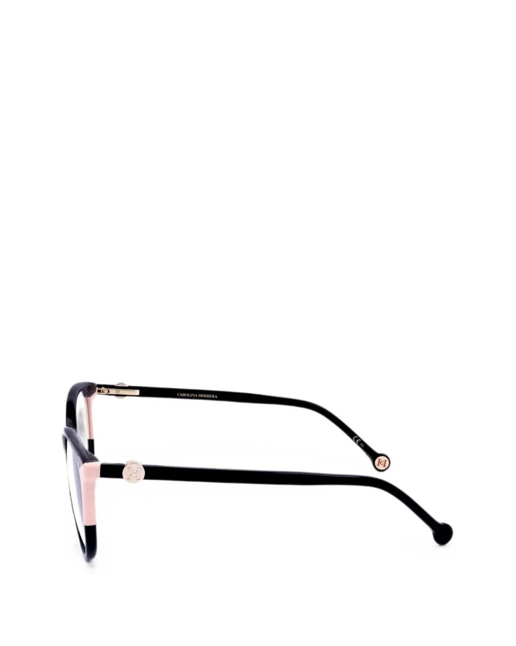 Carolina Herrera Black Round-Frame Glasses
