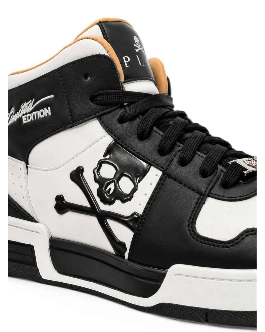 Philipp Plein White Notorius Skull-Patch Sneakers