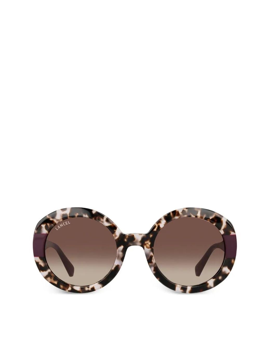 Lancel Brown Lunettes De Soleil À Monture Ronde