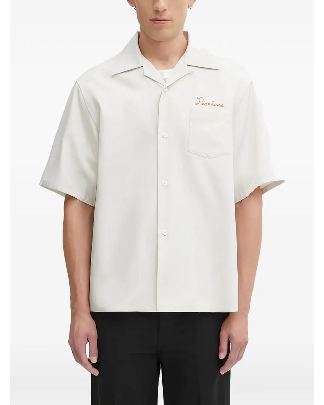 Visvim White Keesey Sp Pocket Embroidered Shirt for men