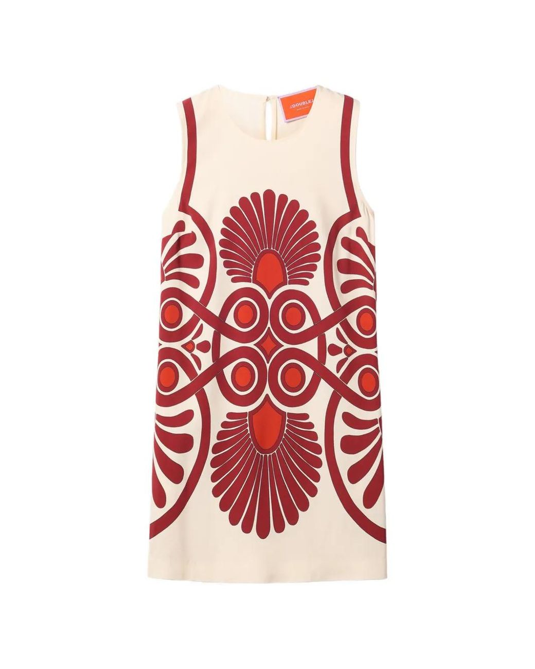 LaDoubleJ Red Printed Satin Minidress