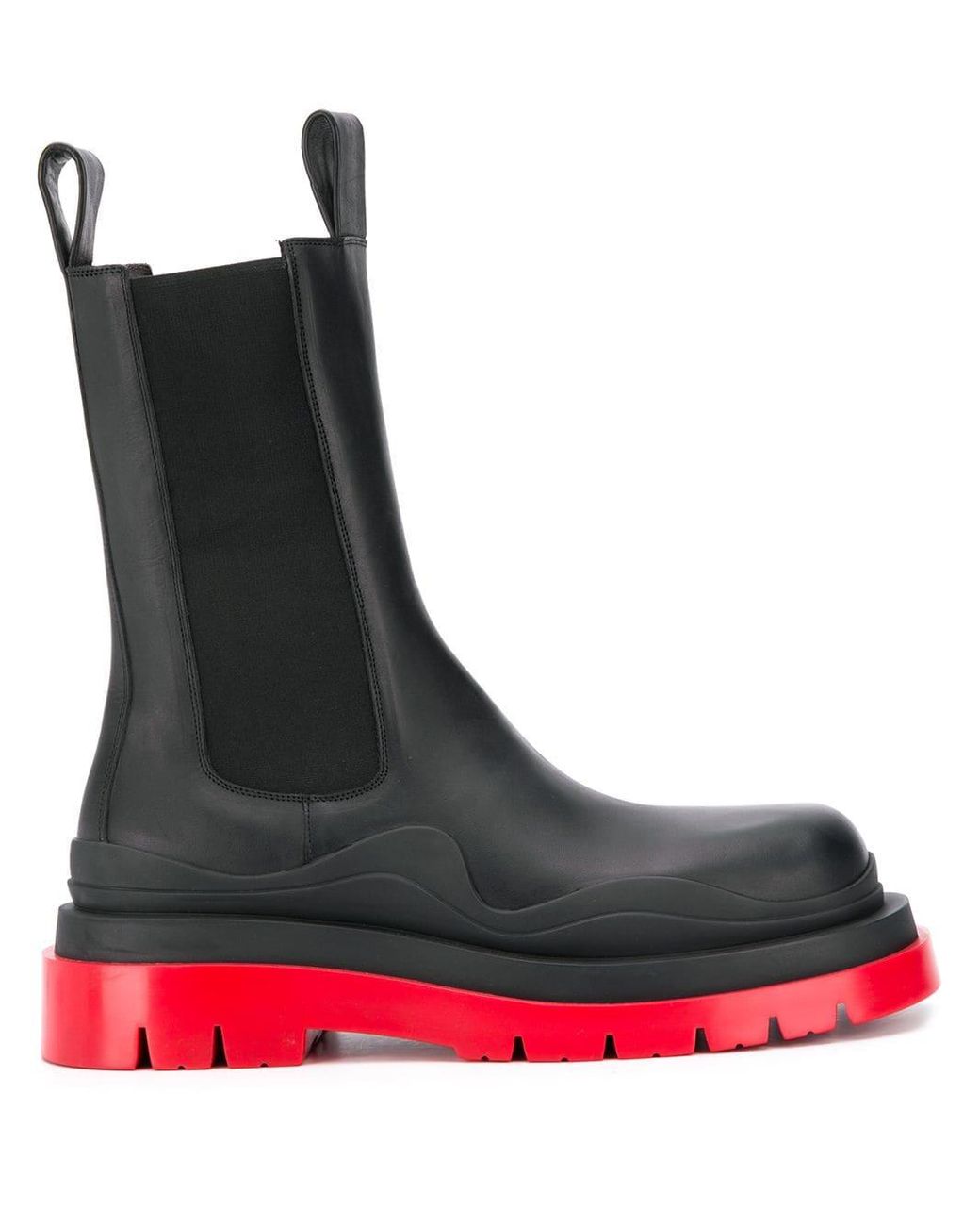 Bottega Veneta Leather Chunky Ankle Boots in Black for Men - Lyst
