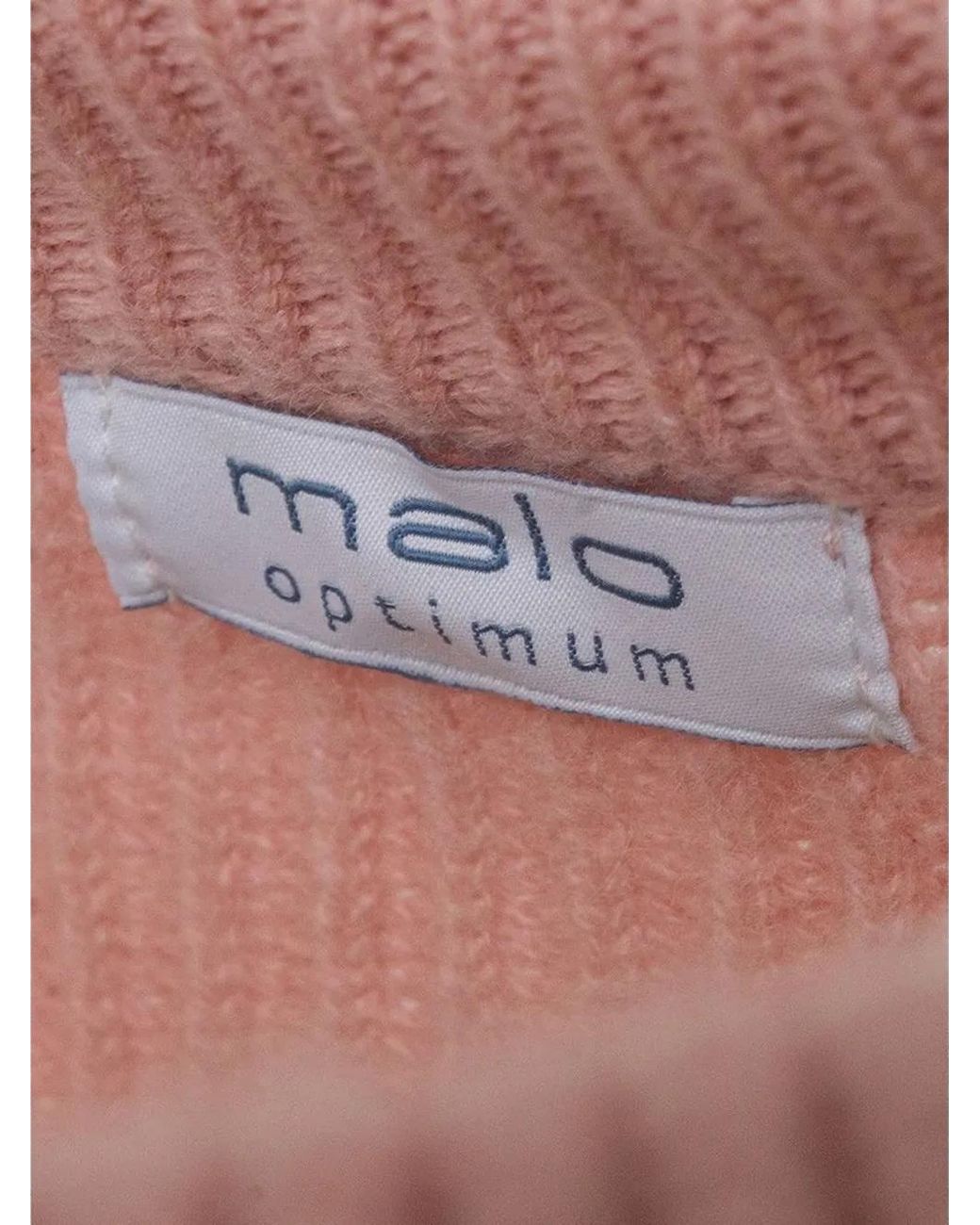 Malo Pink Cable-Detail Ribbed-Knit Sweater