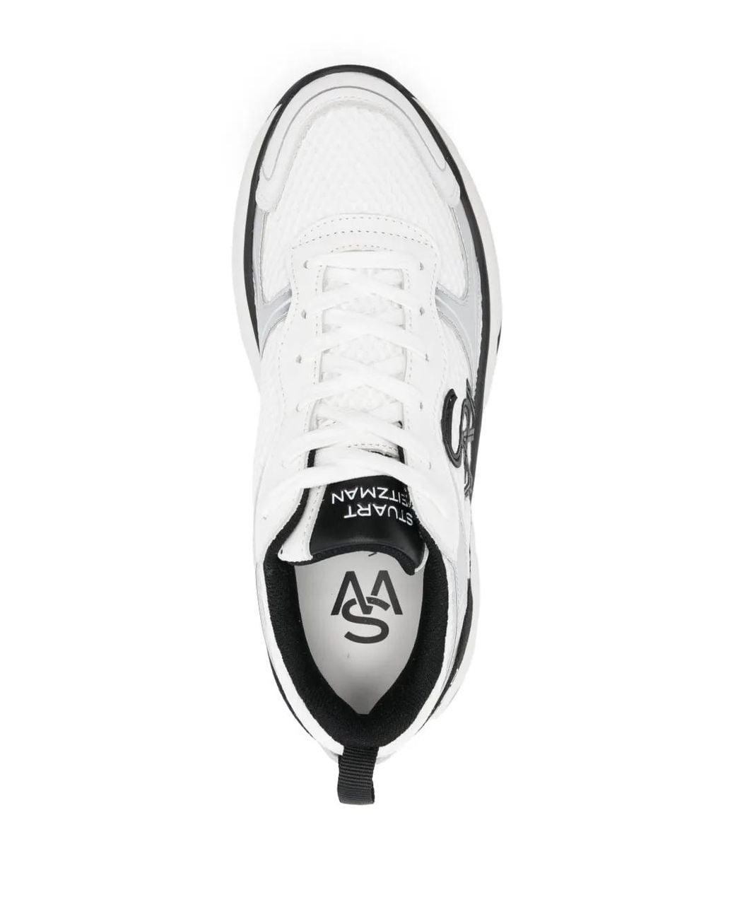 Stuart Weitzman White Sw Logo-Appliqué Sneakers