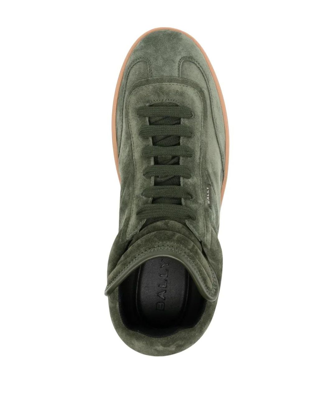 Bally Green Parrel Suede Low-Top Sneakers for men