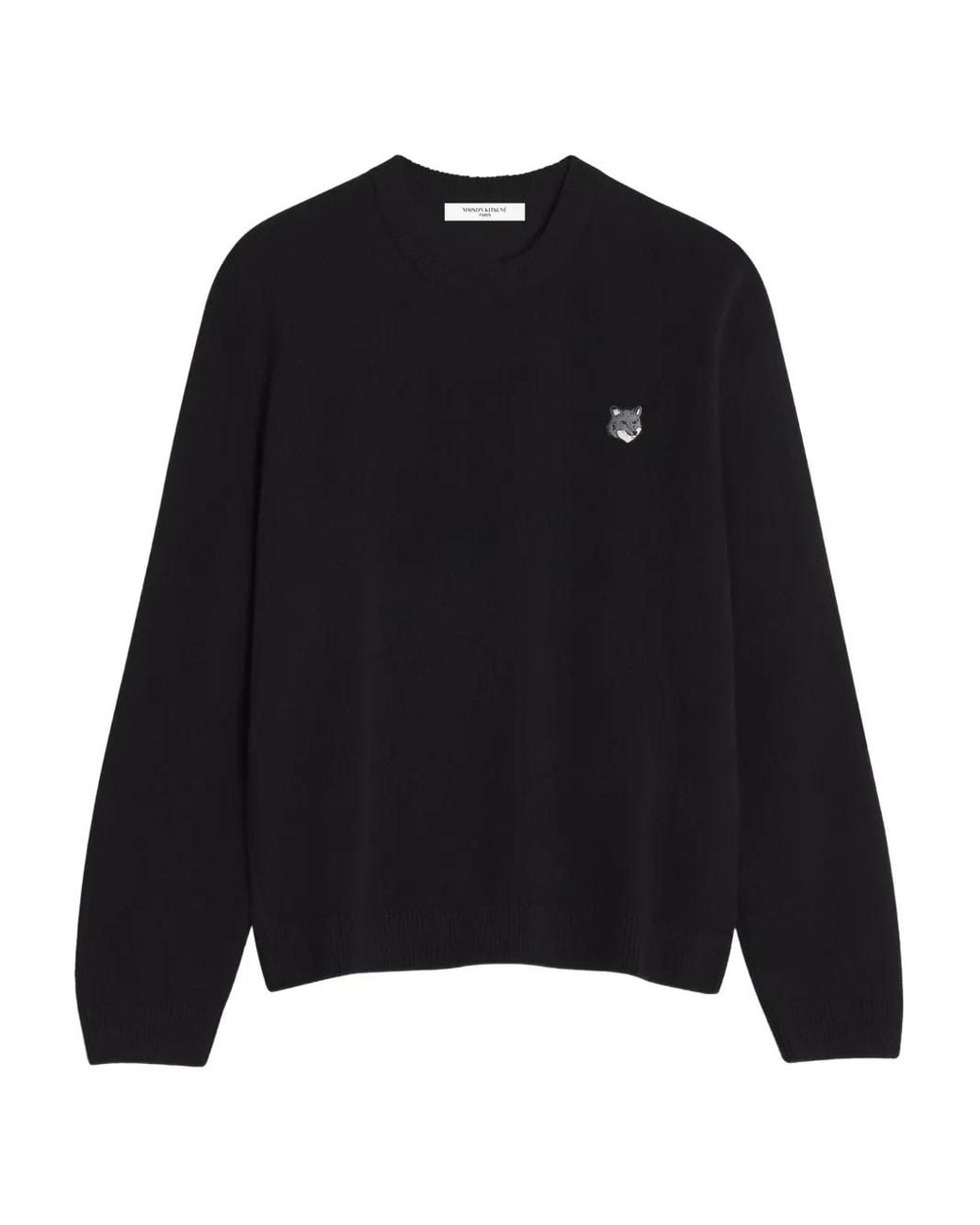 Maison Kitsuné Black Wool Sweater for men