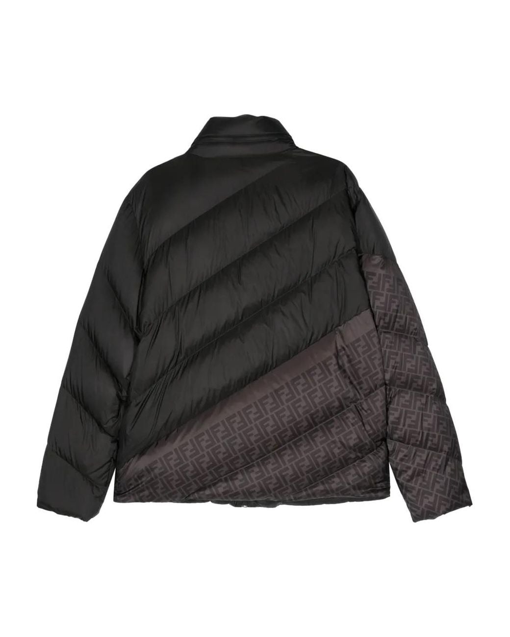 Fendi Black ' Diagonal' Down Jacket for men
