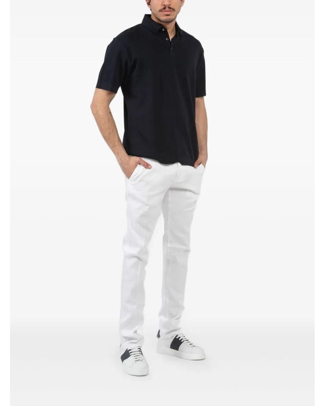 Mason's White Drawstring Trousers for men