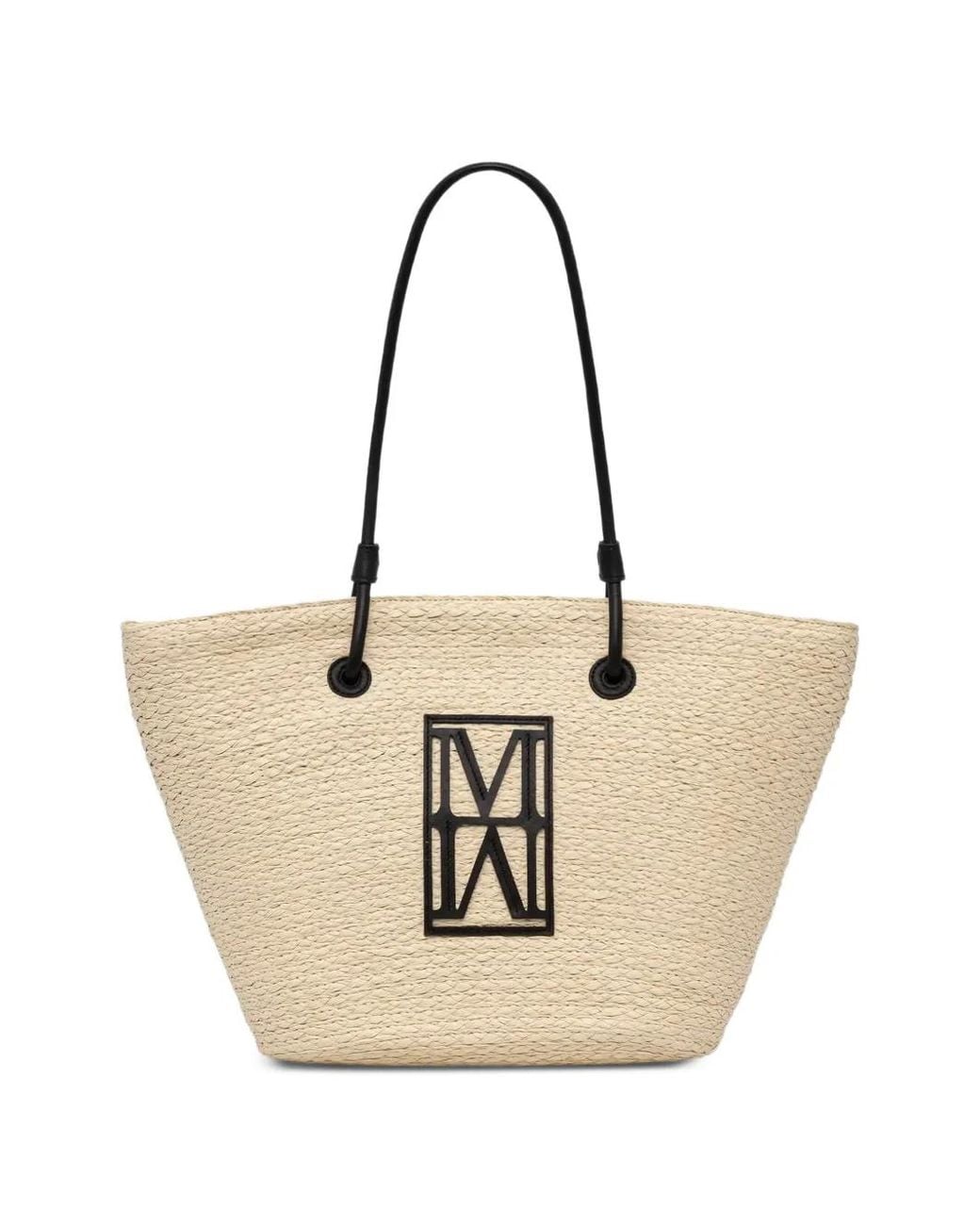 Marc O' Polo Natural Grand Cabas Woven À Patch Logo