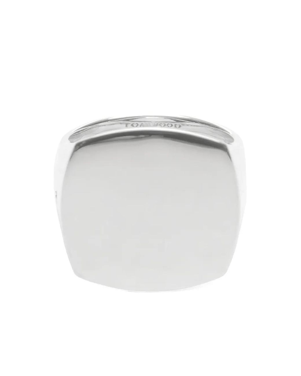 Tom Wood White Umi Square-Shaped Ring for men