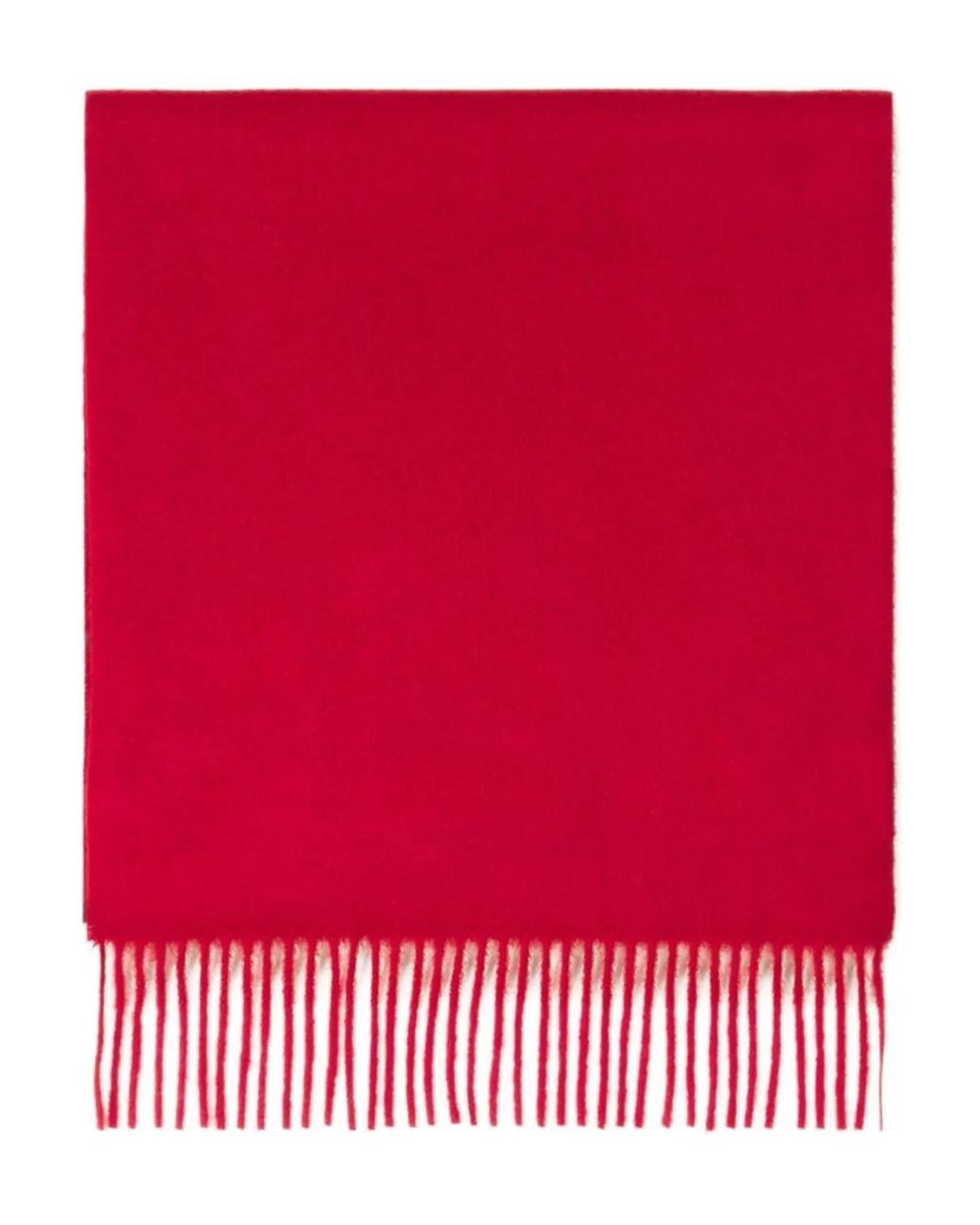 Lanvin Red Fringed Scarf for men
