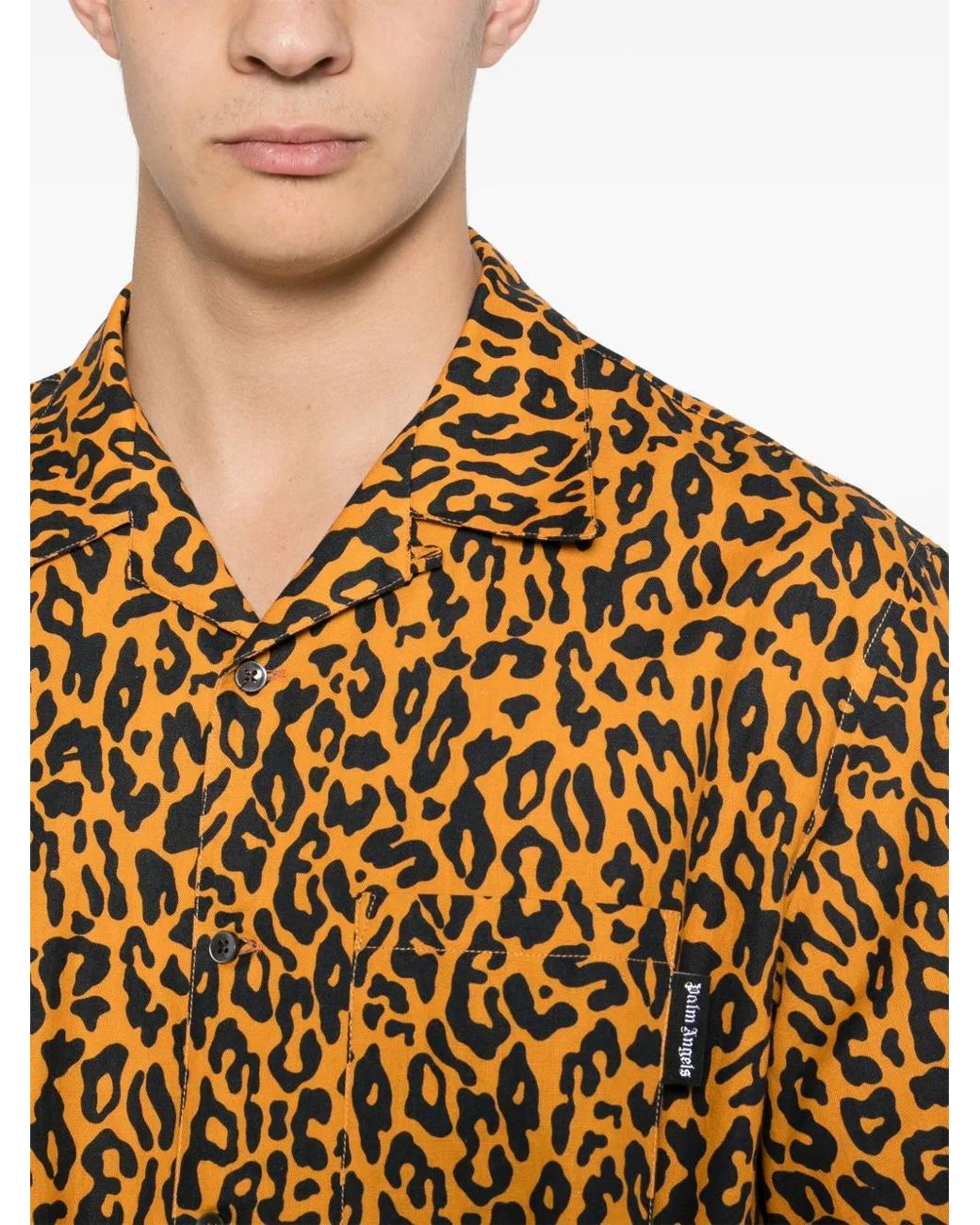 Palm Angels Brown 'Cheetah' Shirt for men