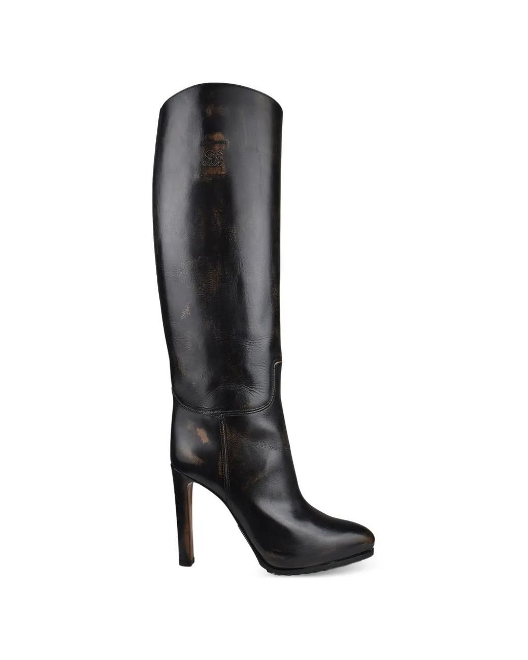 Ralph Lauren Black Stiefel Mit Monogramm