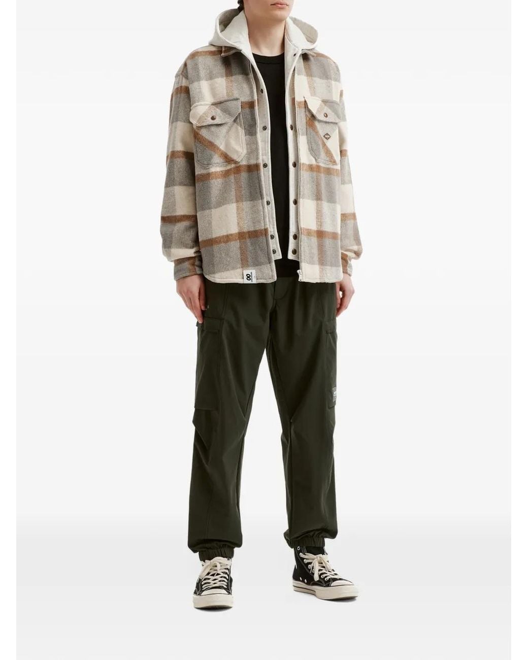 Chocoolate Green Logo-Patch Cargo Pants for men