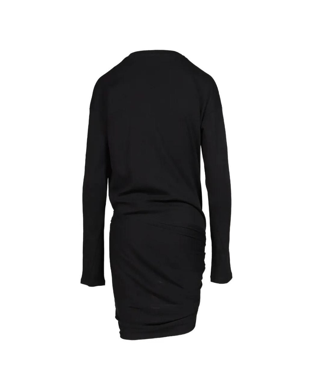 GIMAGUAS Black Ashley Draped Mini Dress
