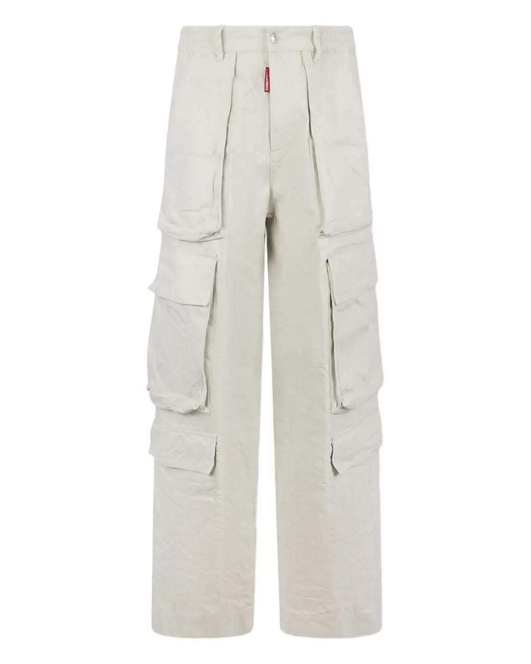DSquared² White Utility Big Cargo Trousers for men