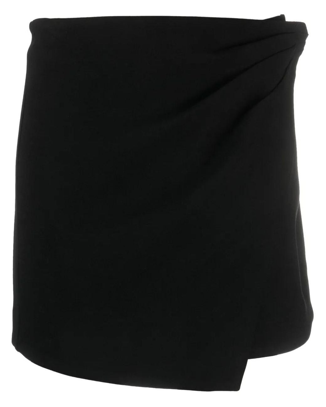 Jonathan Simkhai Black Ebony Wrap Mini Skirt