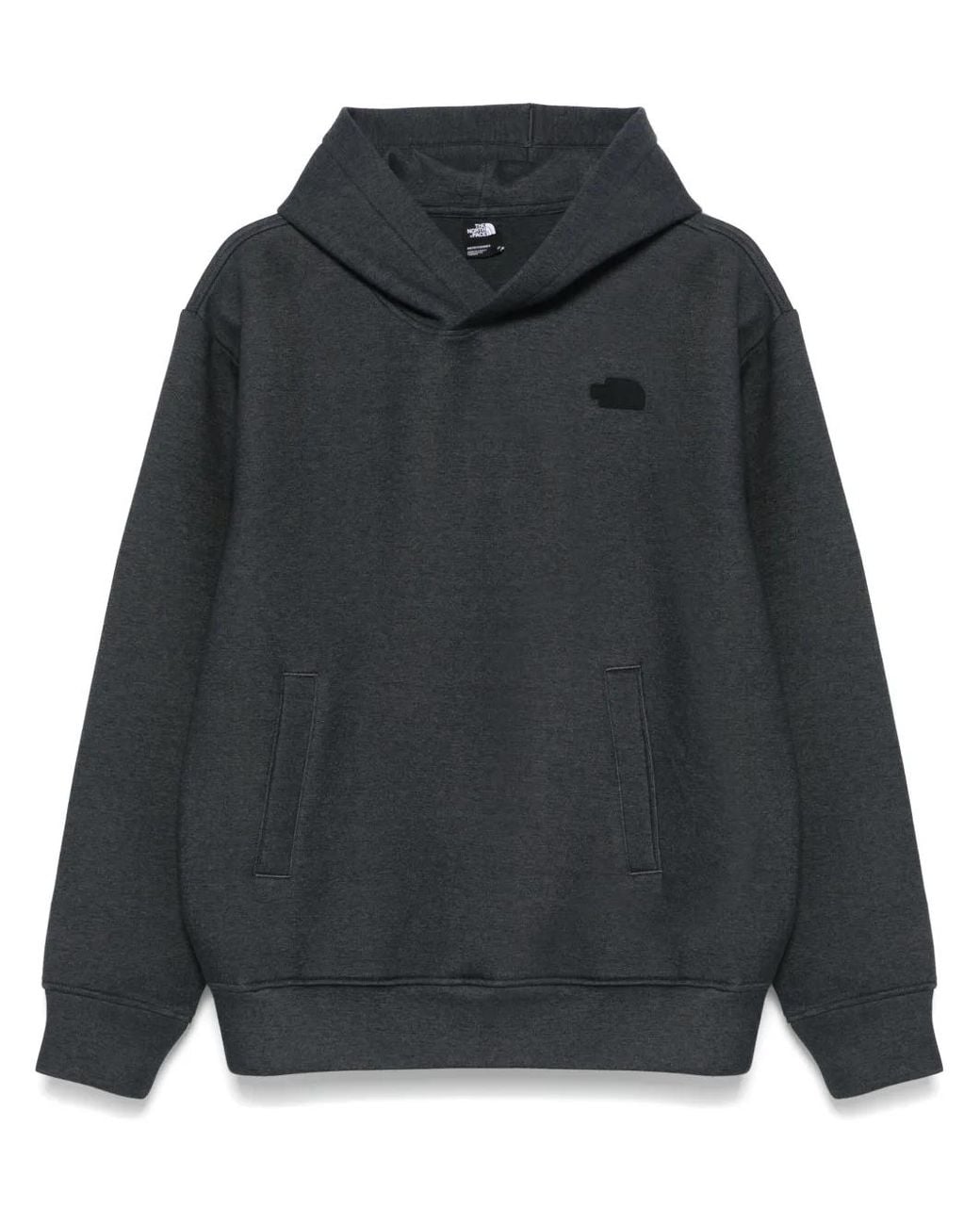 The North Face Black Rubberised-Logo Hoodie for men