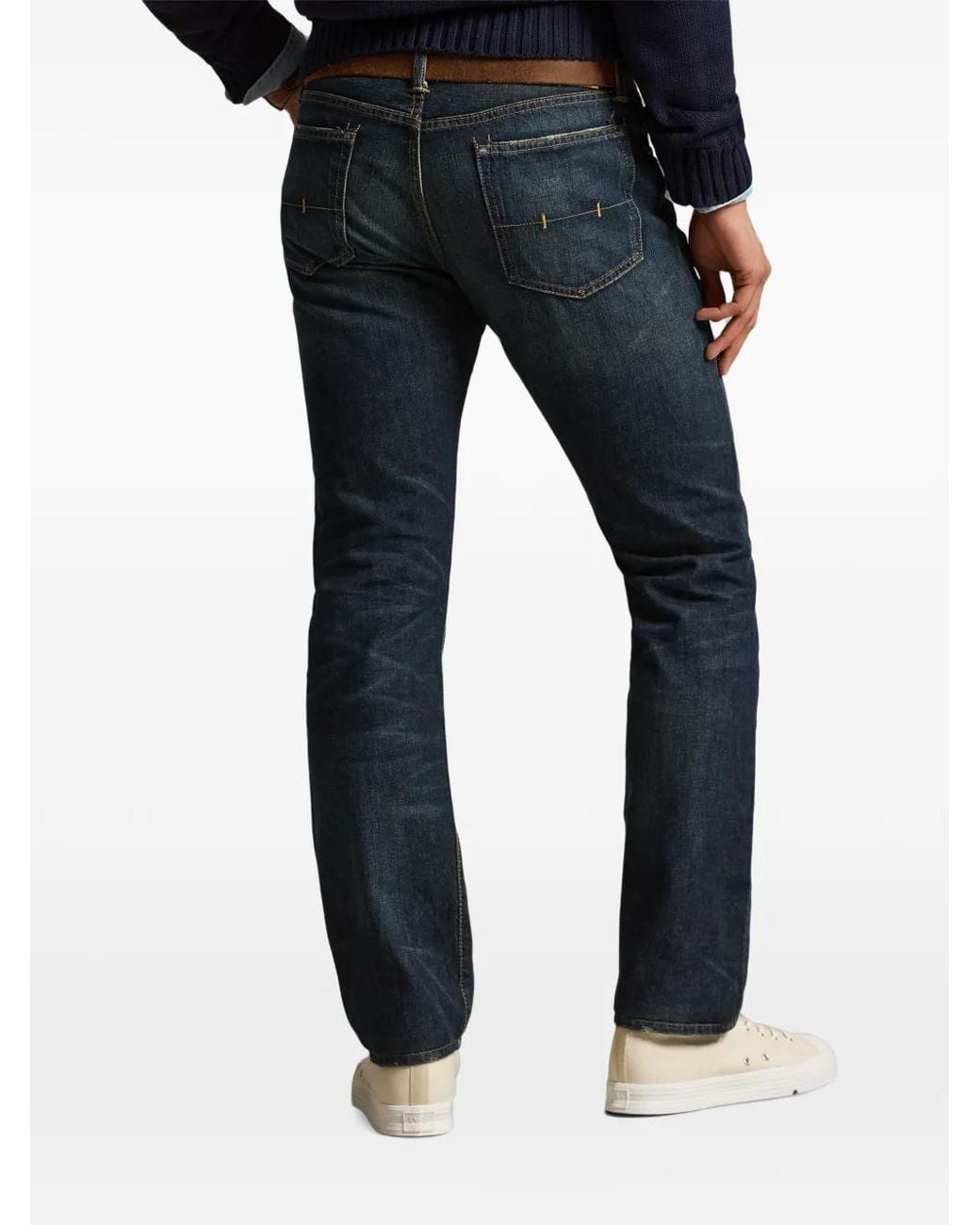 Polo Ralph Lauren Blue Faded Straight-Leg Jeans for men