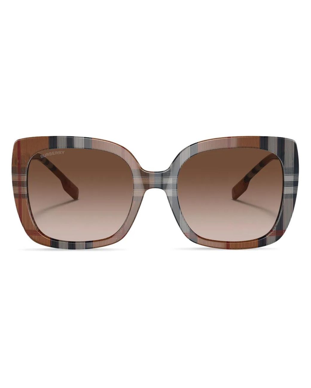 Burberry Brown Be4323 Caroll Square-Frame Acetate Sunglasses