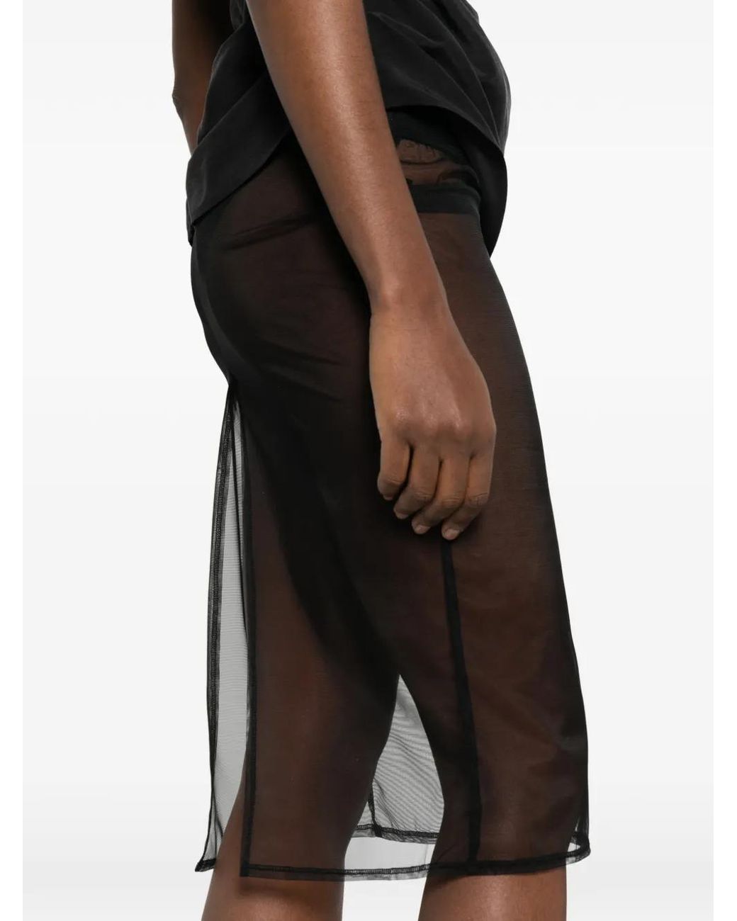 COWBOYS OF HABIT Gray Cut-Out Midi Skirt