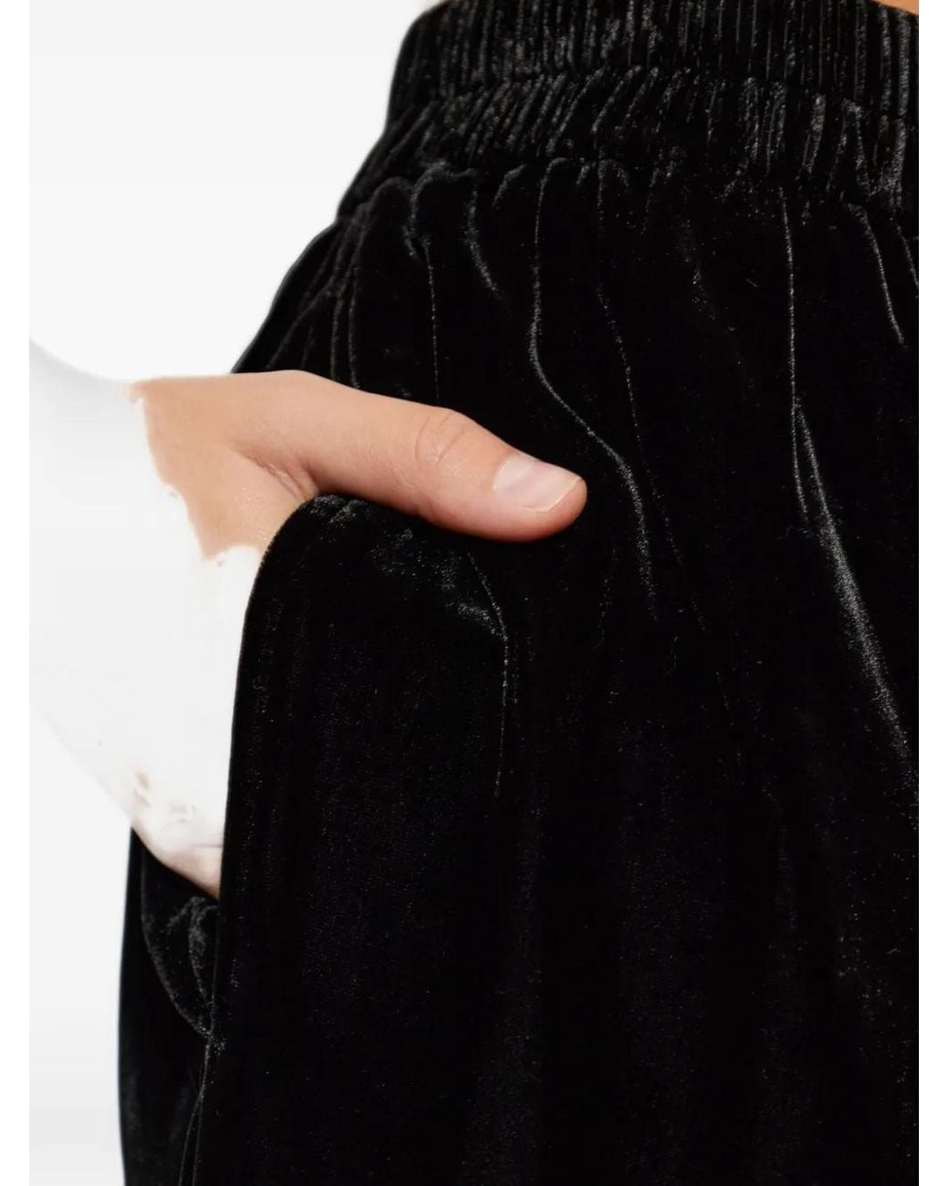 Baum und Pferdgarten Black Nazan Velvet-Texture Track Pants