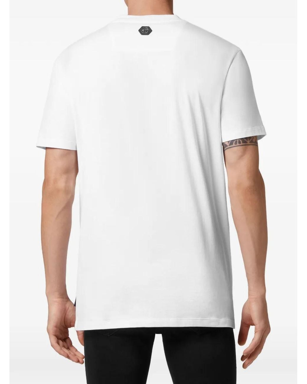 Philipp Plein Blue T-Shirt À Imprimé Tête De Mort