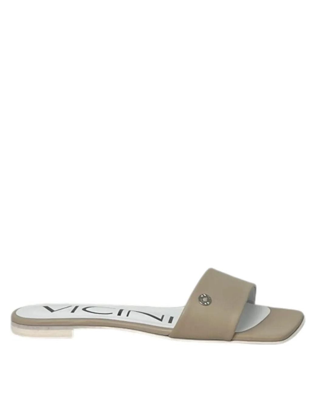 Vicini Metallic Square-Toe Sandals