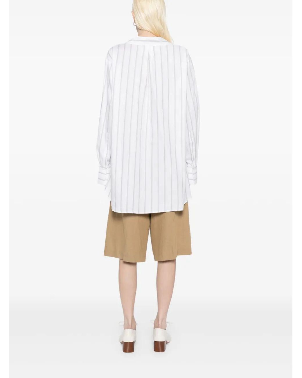 Mark Kenly Domino Tan White Solin Cotton Dobby Shirt