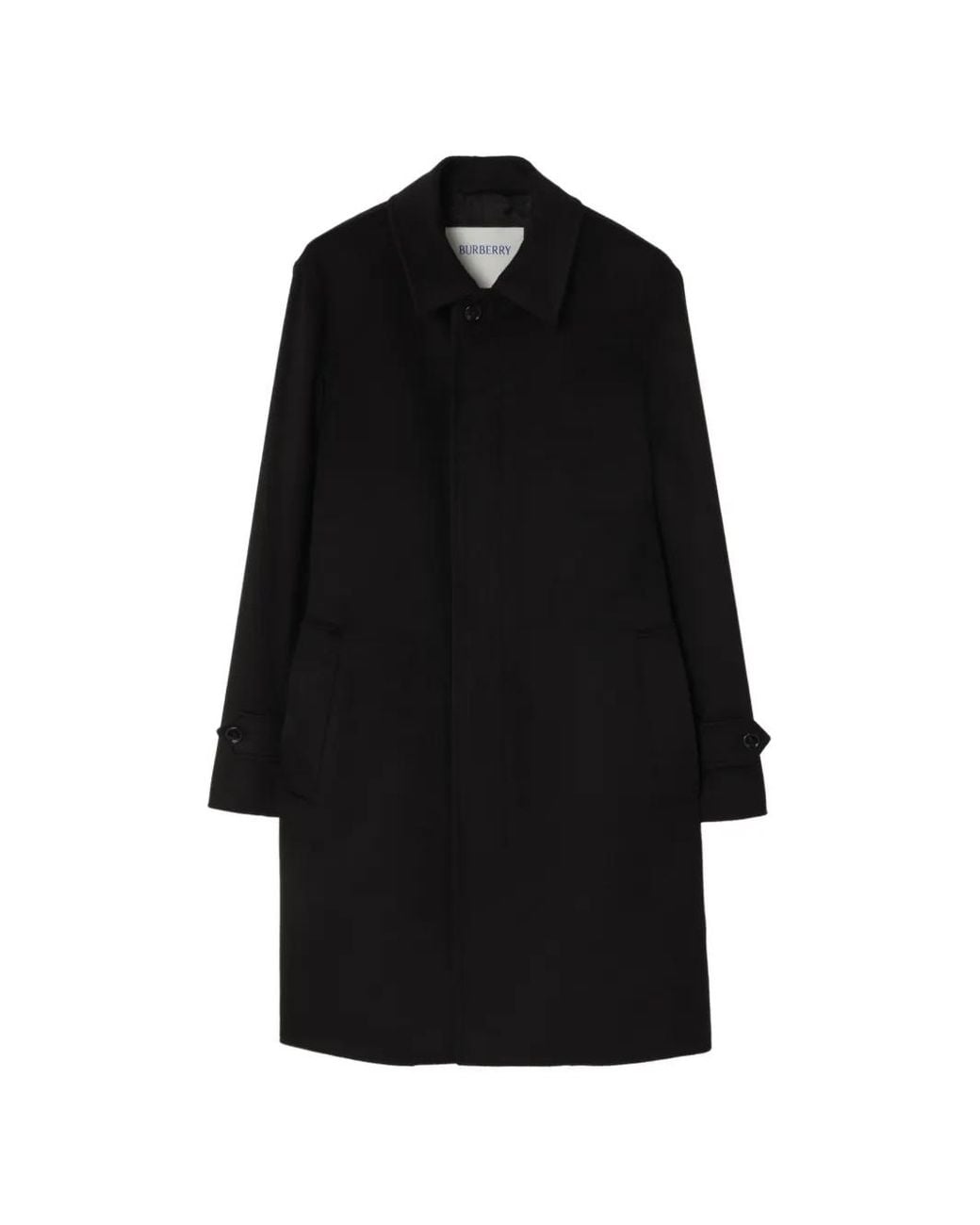 Burberry Black Mid-Length Cashmere Car Coat for men