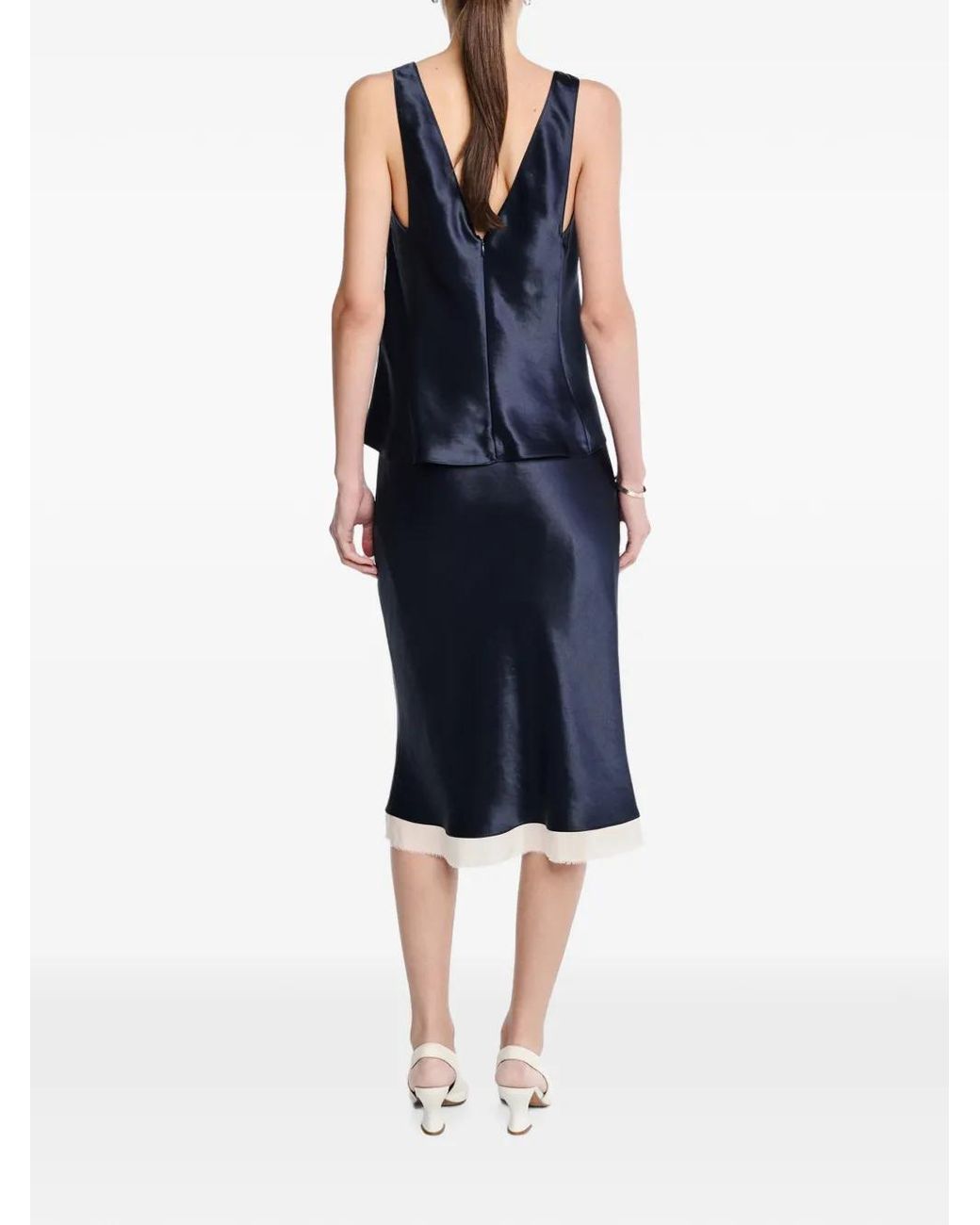 Maria McManus Blue V-Neck Blouse
