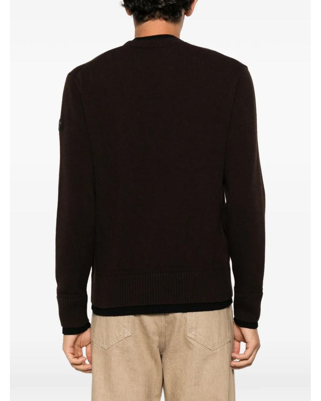 Pull À Patch Logo Moncler pour homme en coloris Black