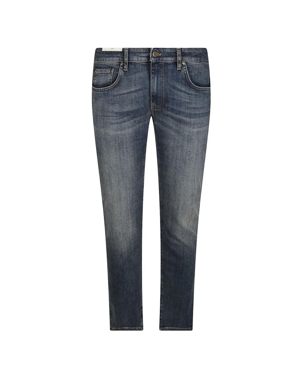 PT Torino Blue Washed Slim-Fit Jeans for men