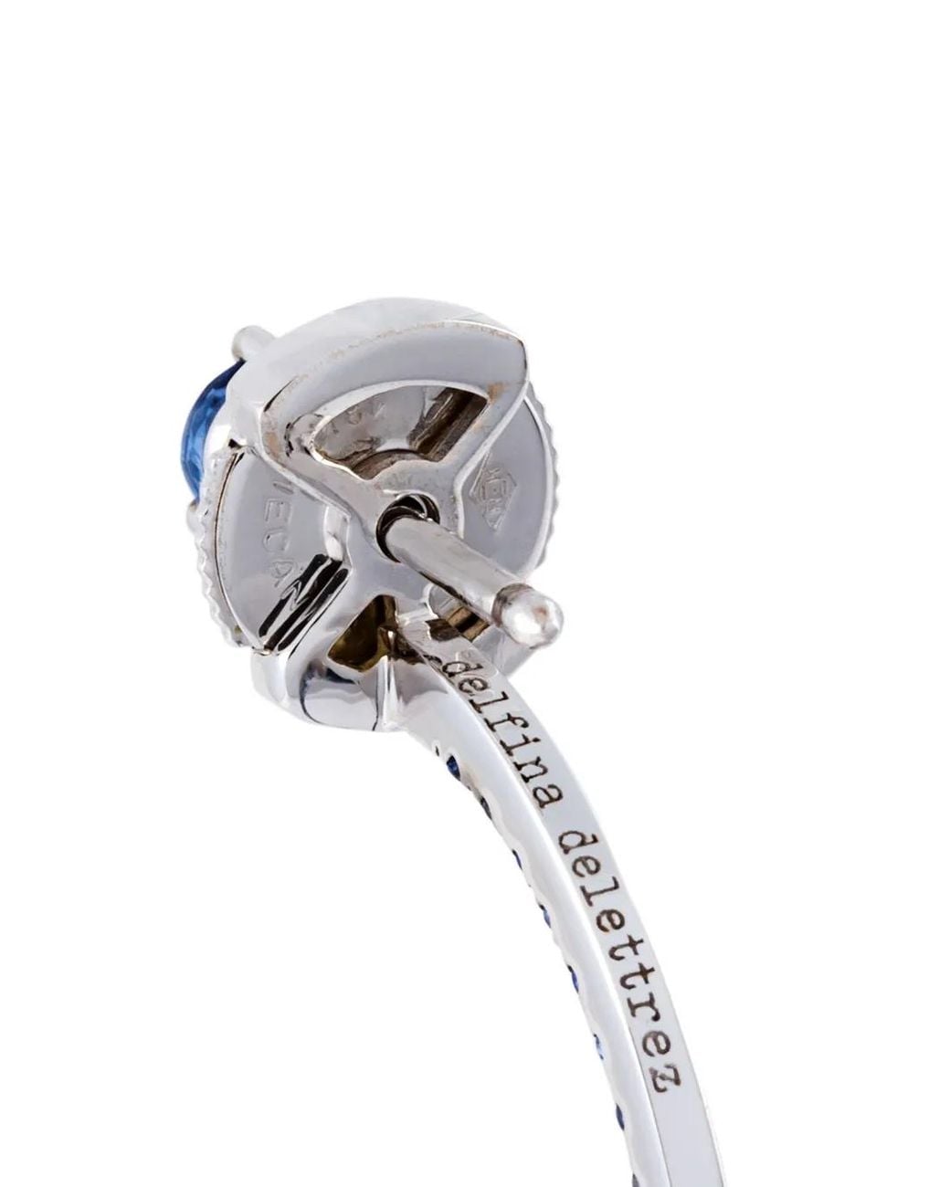Delfina Delettrez White 'Eyes On Me' Diamond And Sapphire Earring