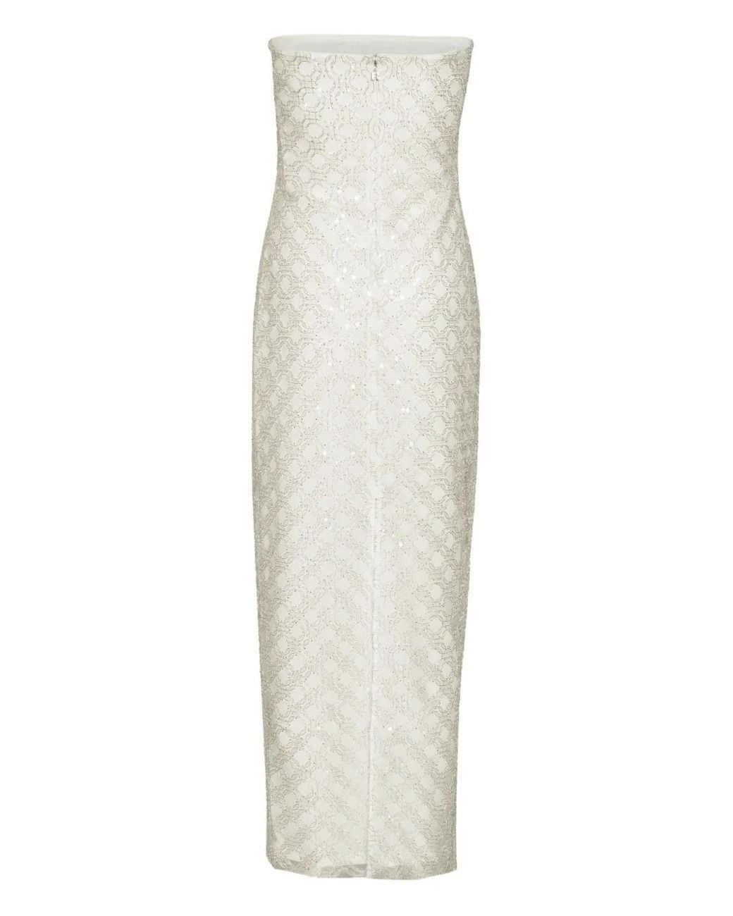 ROTATE BIRGER CHRISTENSEN White Sequinned Dress