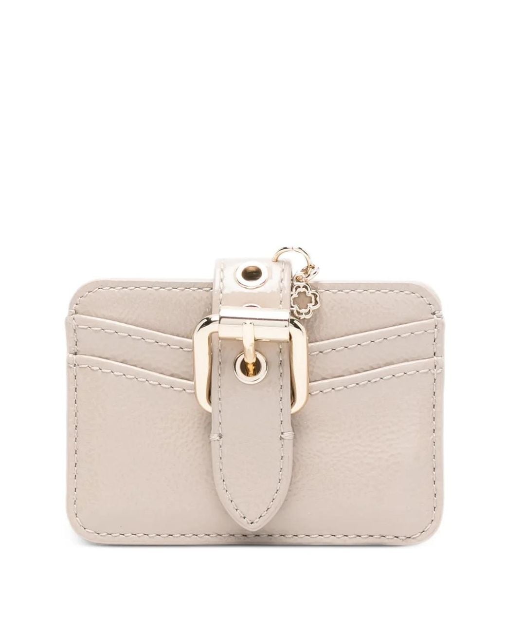 Maje Natural Miss M Naplak Leather Card Case