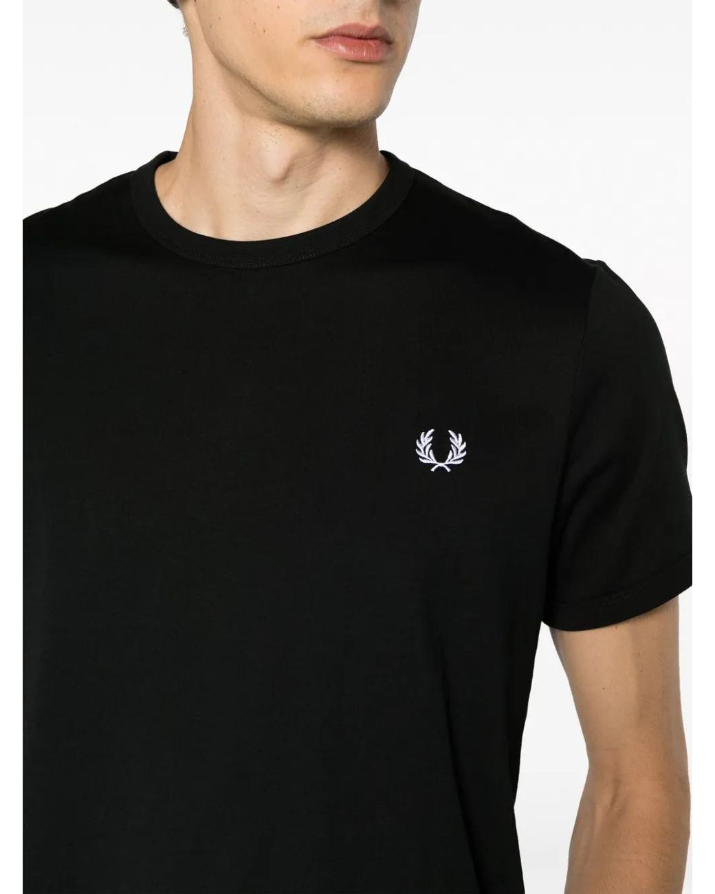 Fred Perry Black Fp Ringer T-Shirt for men