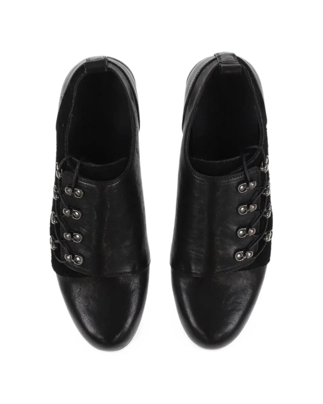Troubled Waters Black Tracer Leather Derby Shoes for men