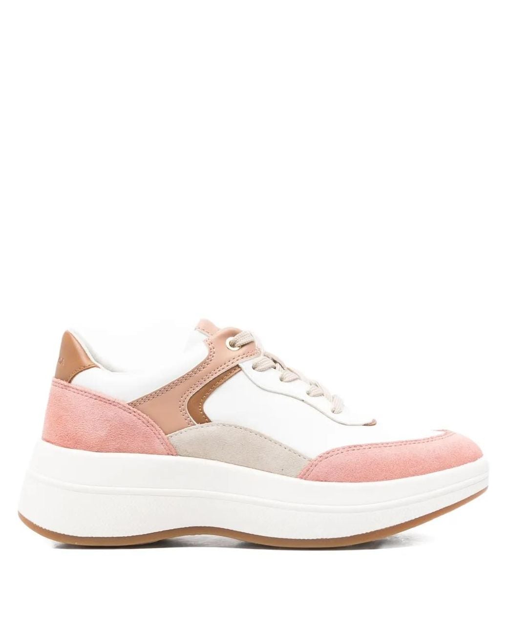 Geox White Spherica Lace-Up Sneakers