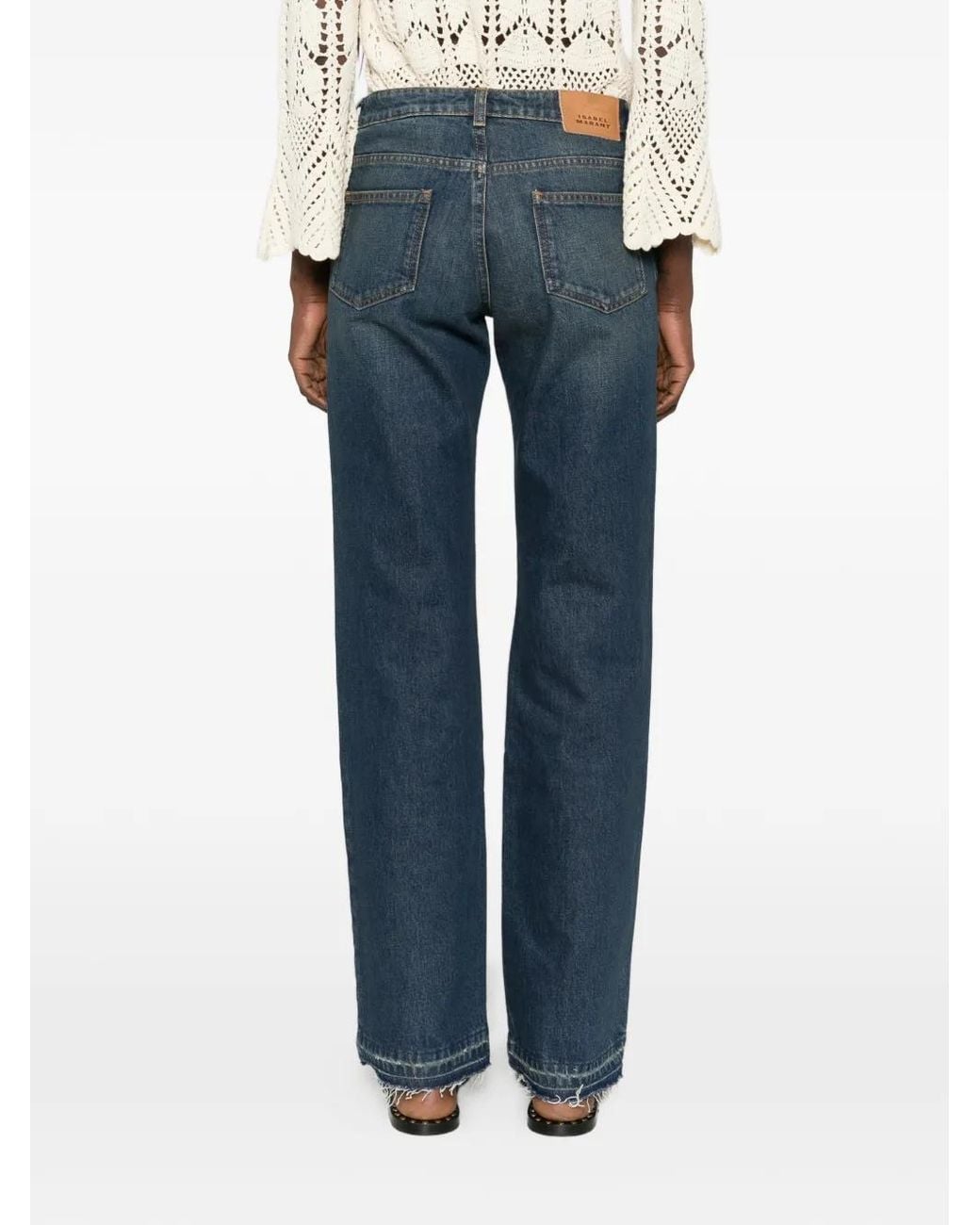 Isabel Marant Blue Denala Cotton Pants