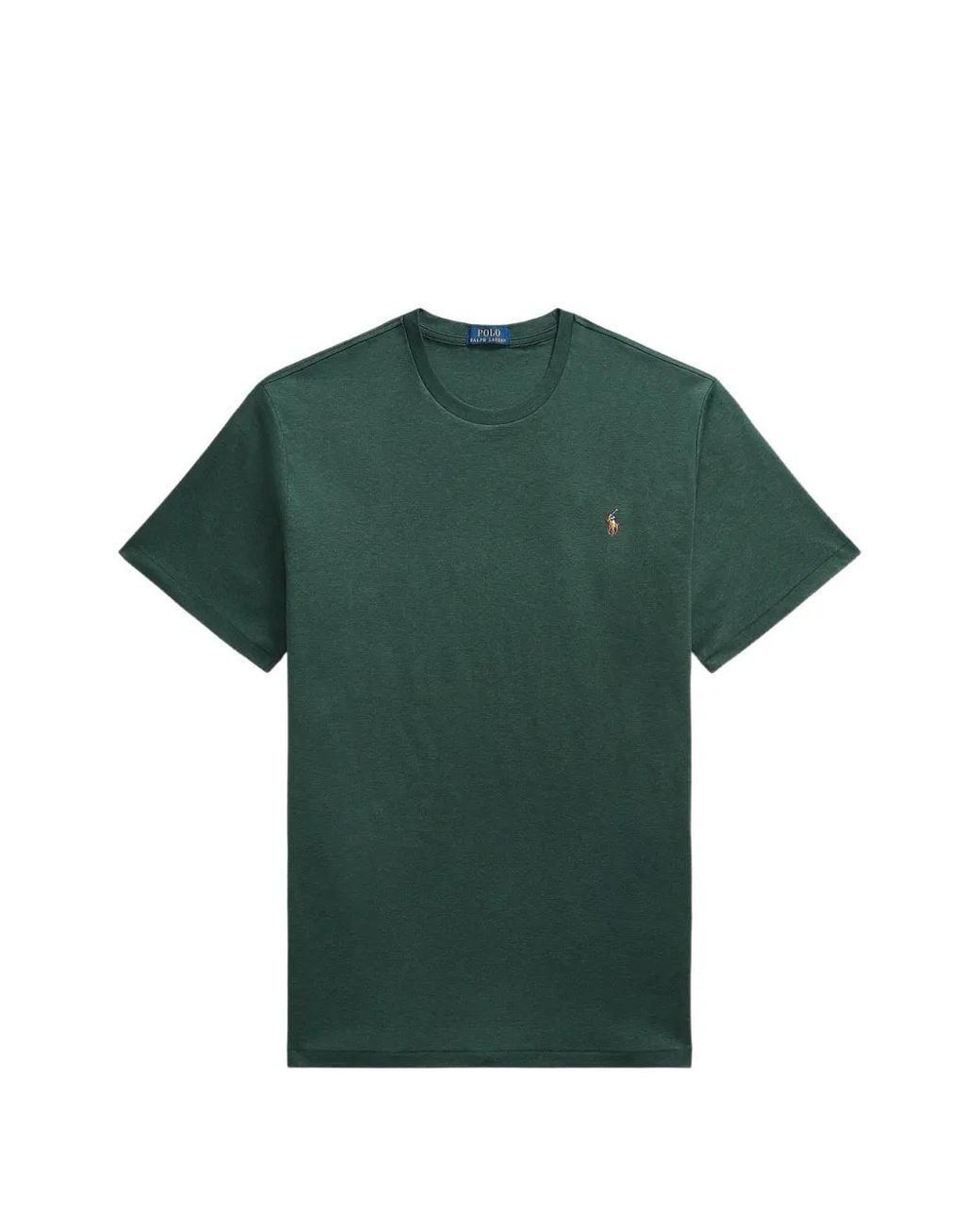 Polo Ralph Lauren Green Soft Cotton Crewneck T-Shirt for men
