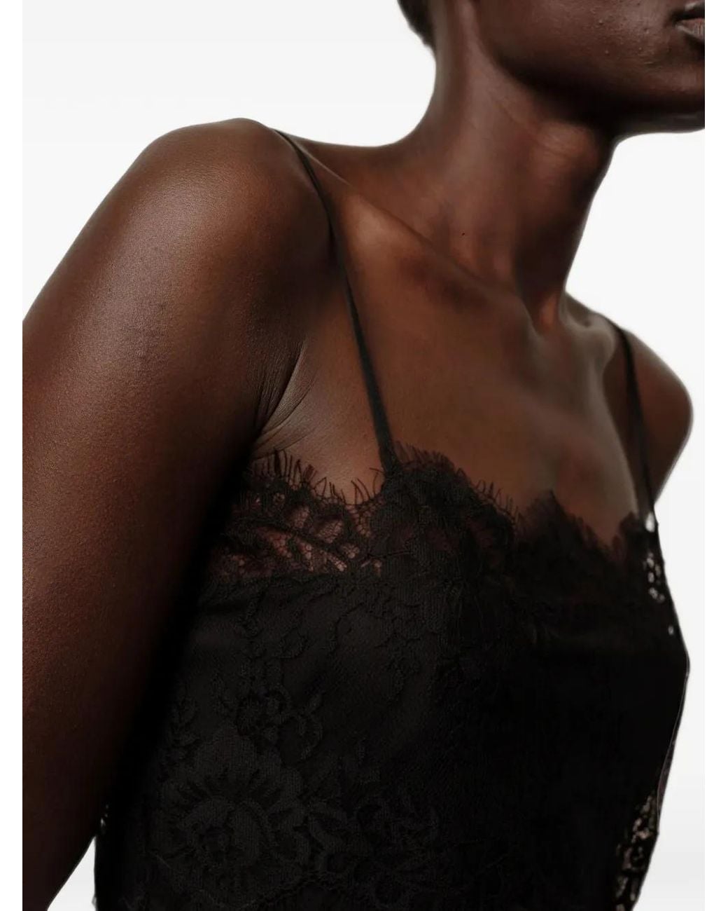 Herskind Black Linus Lace-Trim Dress