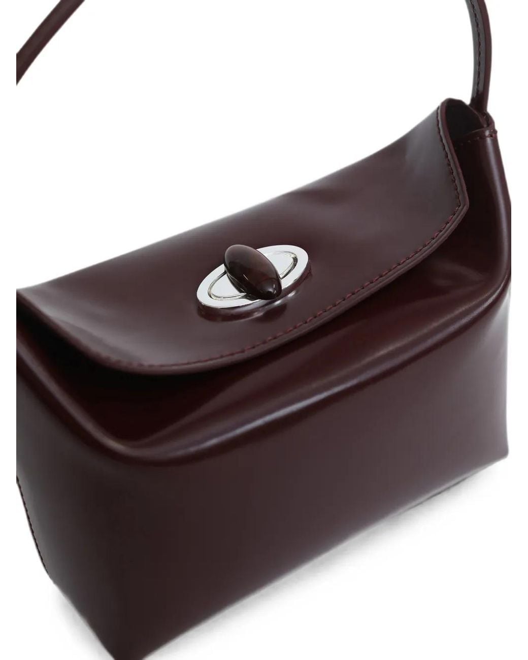 Christopher Esber Purple Mini Turnlock Polished Tote Bag