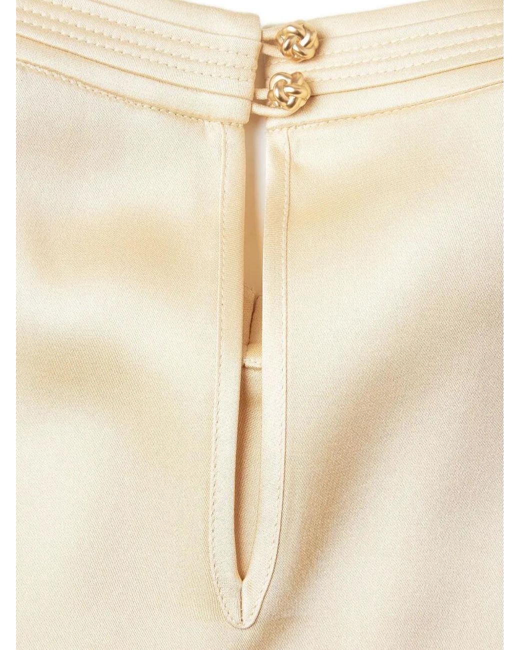 Shanghai Tang White Ruched-Detail Blouse